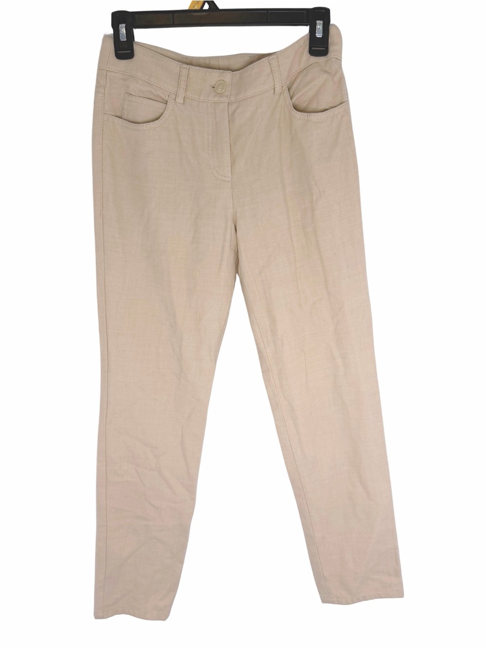 Akris Beige Textured Wool Straight Leg Pants Size 4